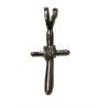 Pendentif croix 17x9mm Argent S925 avec Oxyde de zirconium