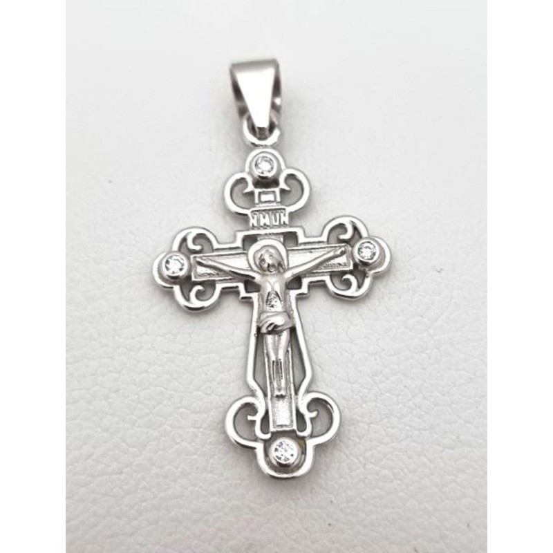 Pendentif crucifix trilobe Argent RH S925 1.20gr