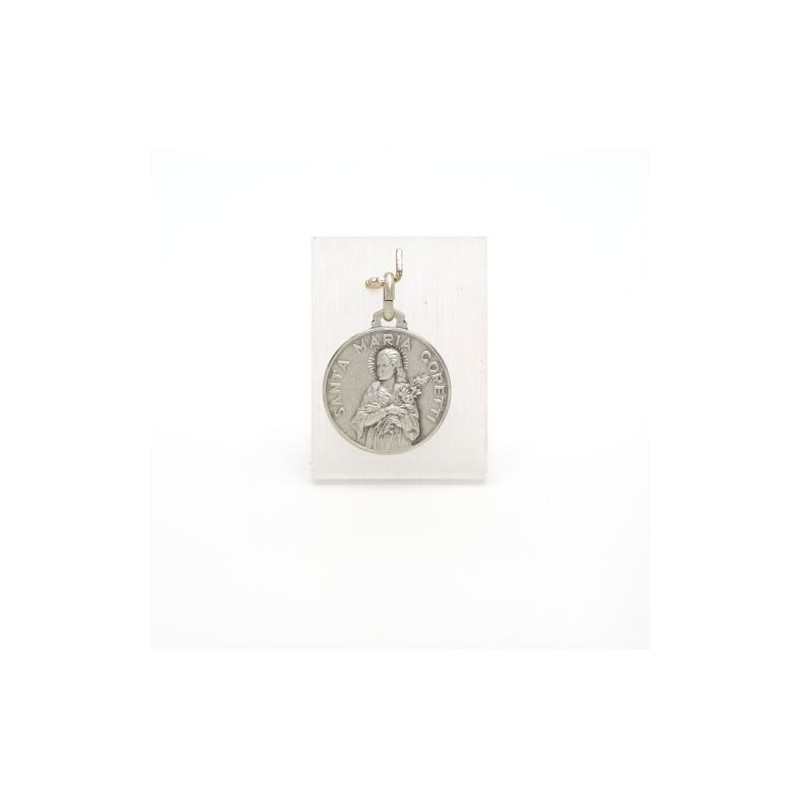 Médaille de Notre Dame de Goretti en argent. 18 mm