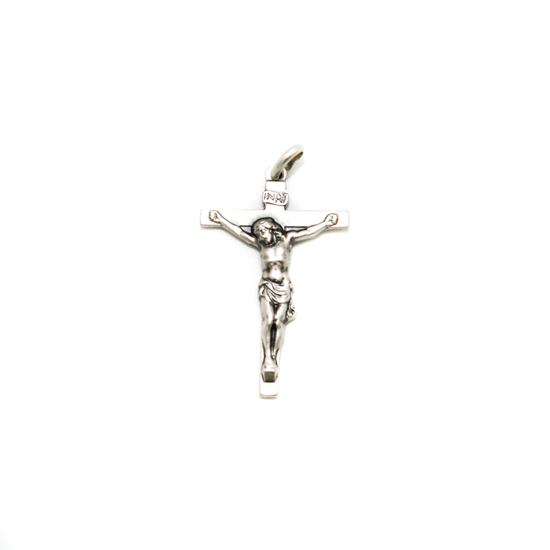 Golgotha Crucifix-hanger in zilver. 35 mm