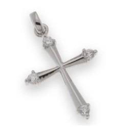 Pendentif croix 2.1x1.7cm Argent S925 avec Zirconiums