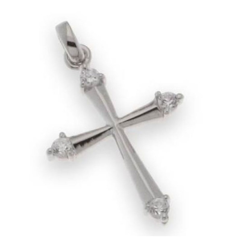 Pendentif croix 2.1x1.7cm Argent S925 avec Zirconiums