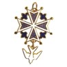 Huguenote Cross Pendant Email 10mm