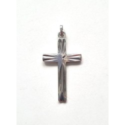 Pendentif croix diamentée 25mm Argent S925