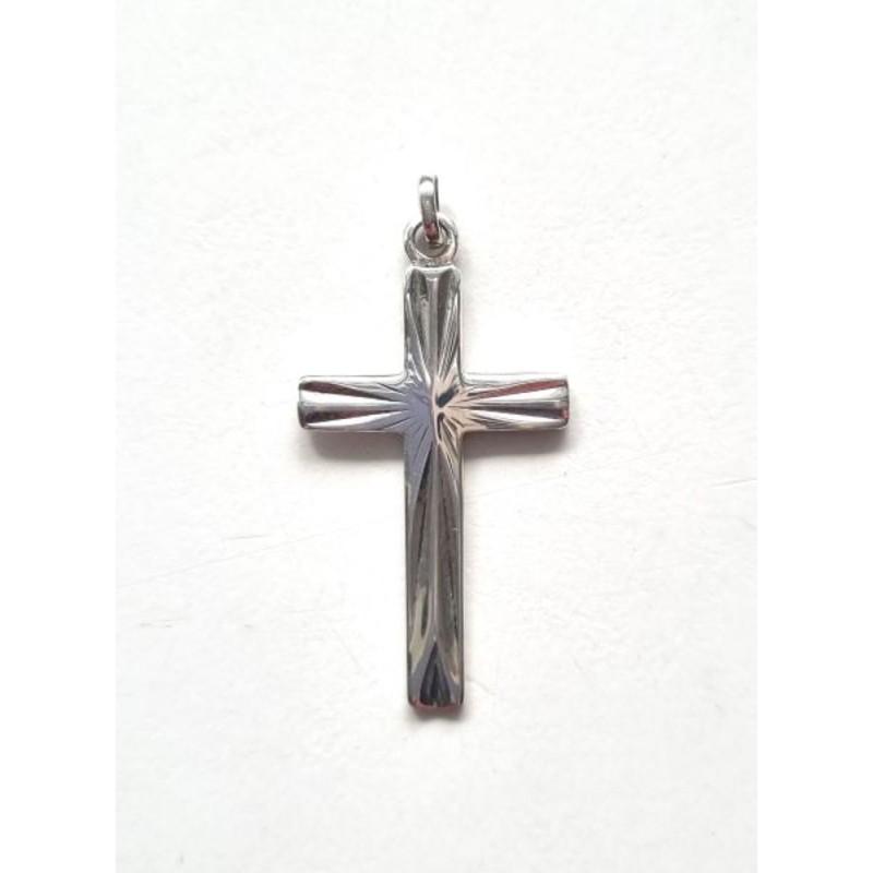 Diamond Cross Hanger 25mm Silver S925