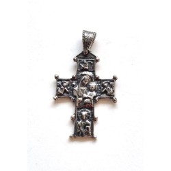 Byzantijnse kruishanger in zilver. 30 mm