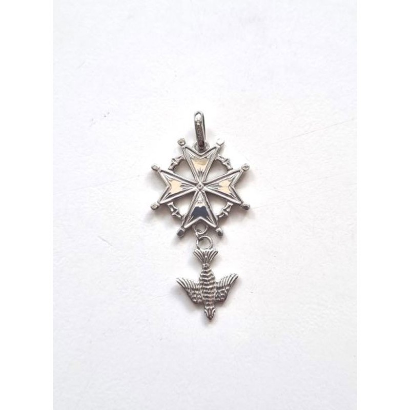 Cross Hanger Huguenote 18mm Silver S925
