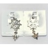 Cross Hanger Huguenote 20mm Rhodium Silver
