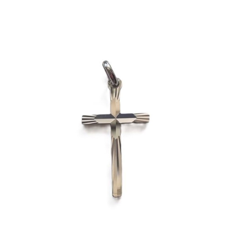 Enkele platte kruis hanger 25x15mm zilver S925