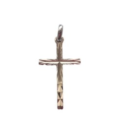 Enkele platte kruis hanger 25x15mm zilver S925