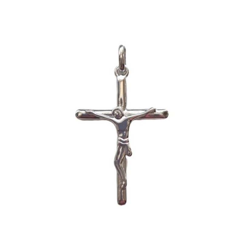 Simple Cross Hanger 30x22mm Silver S925