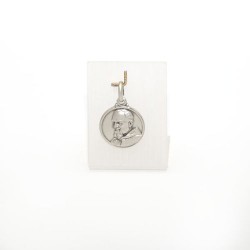 Médaille de Padre Pio en argent. 14 mm