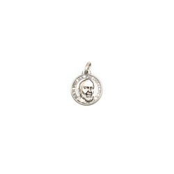 Médaille de Padre Pio en argent. 16 mm