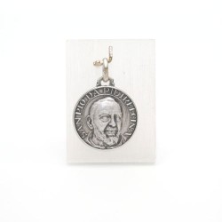 Médaille de Padre Pio en argent. 18 mm