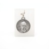 Zilveren Padre Pio medaille. 18 mm