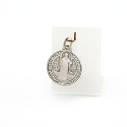 St. Benedictus medaille in zilver. 18 mm