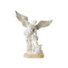 Statue St. Michel 30cm Blanc et or 