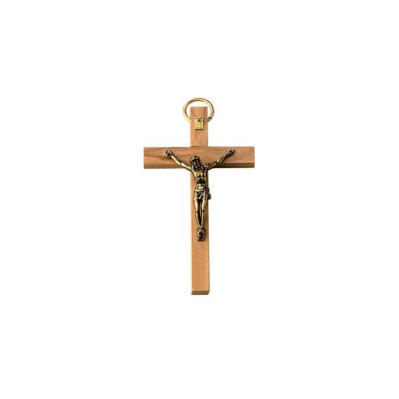 Crucifix olijfhout 9x5.3cm