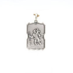 Médaille de Saint Christophe en argent. 30 mm
