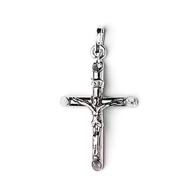 crucifix-hanger 3cm zilveren buis