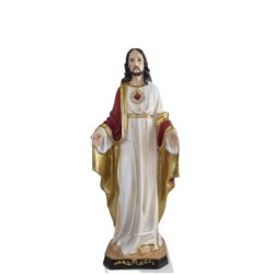 Statue fibre de verre Sacré Cœur de Jésus 98cm