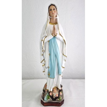 Standbeeld van Onze Lieve Vrouw van Lourdes in hars. 73 cm