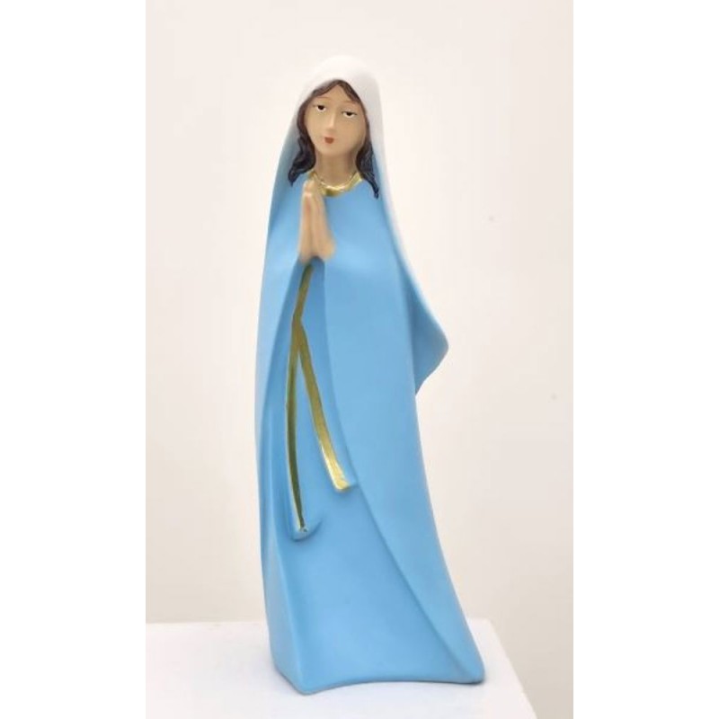 Statue Vierge Orante 18cm Céleste résine