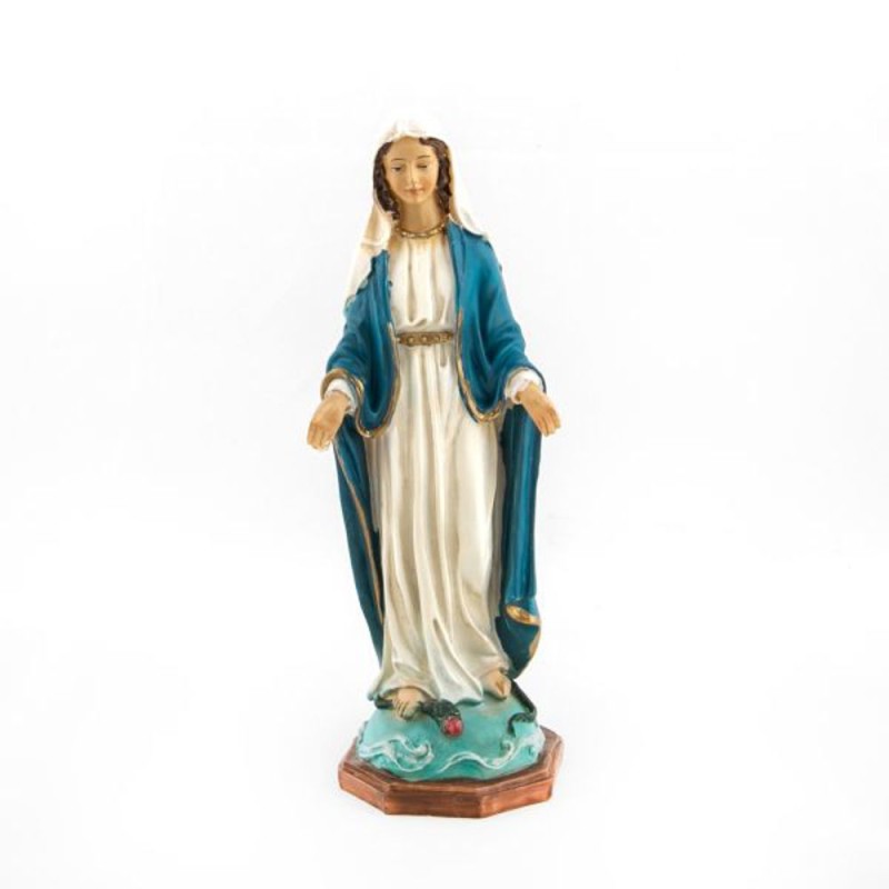 Standbeeld van de wonderbaarlijke maagd in hars. 20 cm
