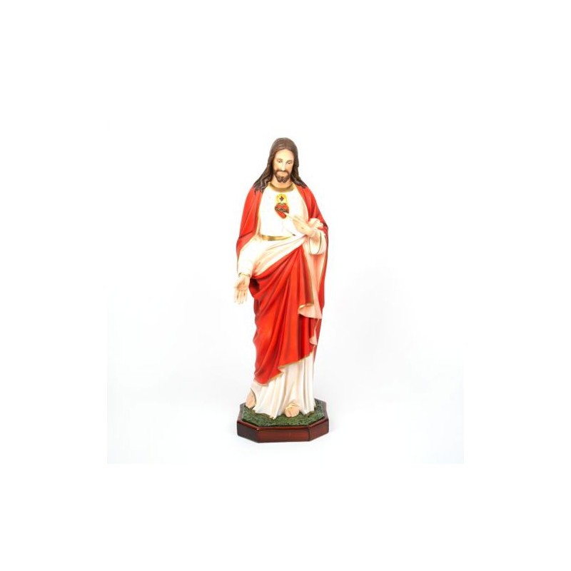 Standbeeld van Jezus Heilig Hart in hars. 85 cm