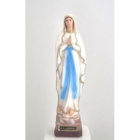 Statue N.D. Lourdes colorée 18cm