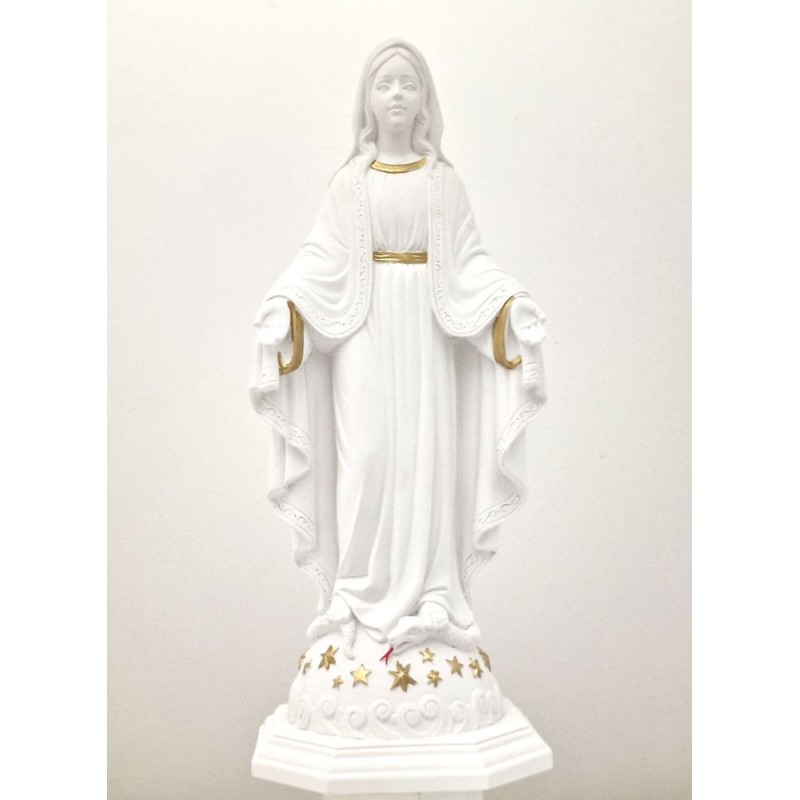 Statue Miraculeuse Blanc/Or 15cm résine