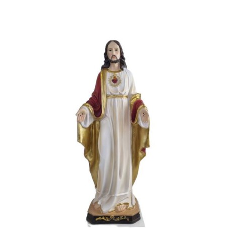 Statue fibre de verre Sacré Cœur de Jésus 98cm