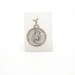 Médaille de Saint Michel en argent. 18 mm