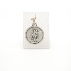 St. Michael's medaille in zilver. 18 mm