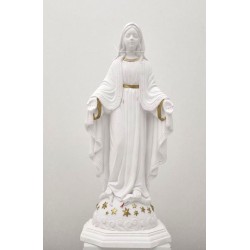 Statue Miraculeuse Blanc/Or 30cm résine
