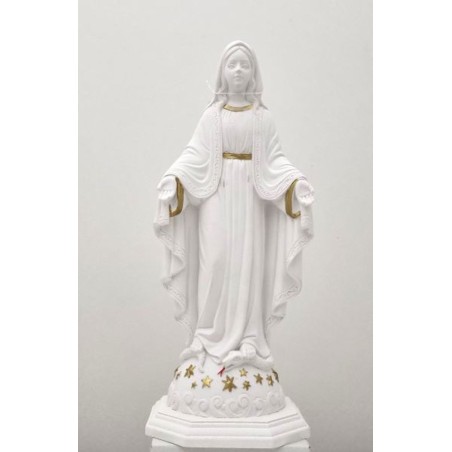 Statue Miraculeuse Blanc/Or 30cm résine