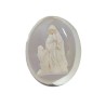 Statue Mini ND de Lourdes dans un marron en résine transparente 3.8x3cm 