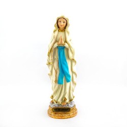 Statue lumineuse de Notre Dame de Lourdes en résine. 22 cm