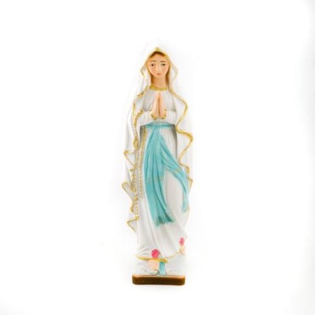 Statue de Notre Dame de Lourdes en résine. 20 cm
