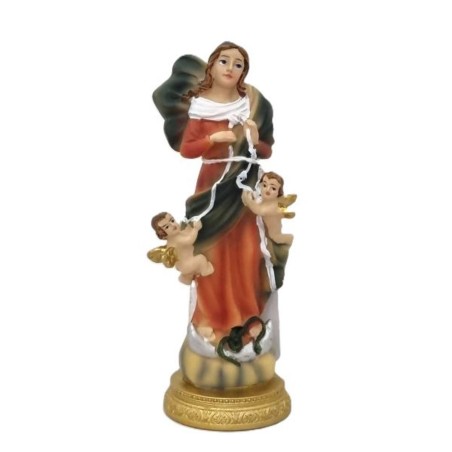Statue Marie qui défait les nœuds 11cm résine