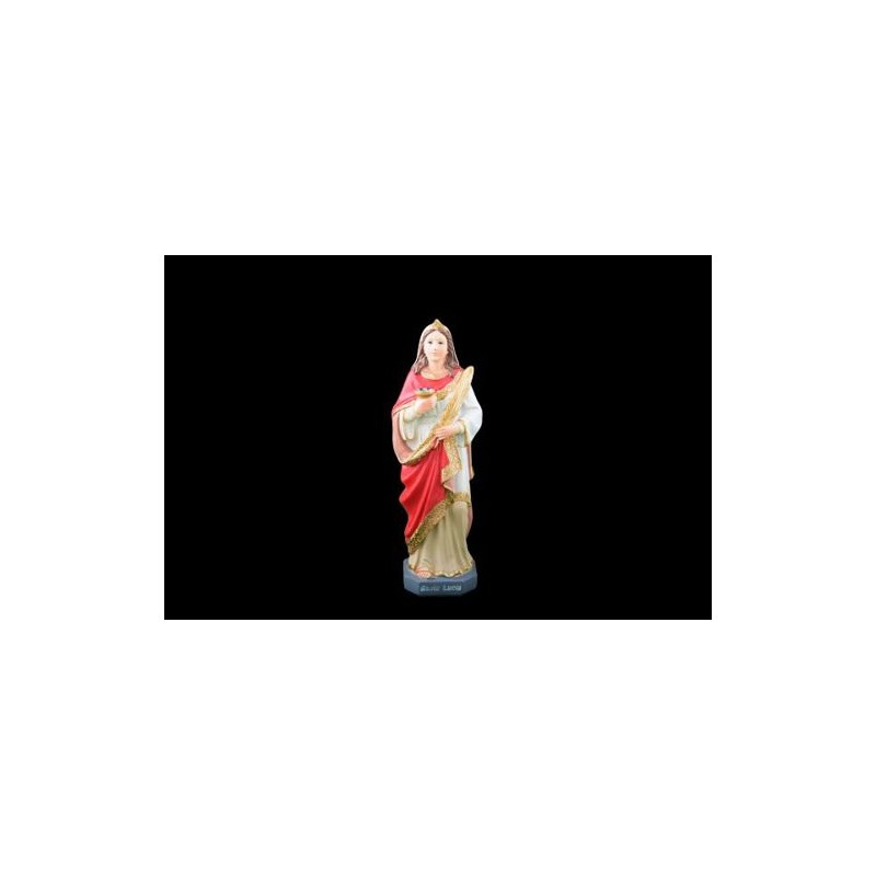 Statue de Sainte Lucie en résine. 19.5 cm
