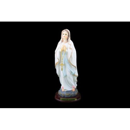 Standbeeld van Onze Lieve Vrouw van Lourdes in hars. 18 cm