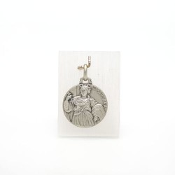 Médaille de Sainte Barbara en argent. 18 mm