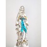 Statue de Notre Dame de Lourdes en plaqué argent. 20 cm