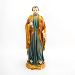 Standbeeld van Sint-Pieter in hars. 20 cm