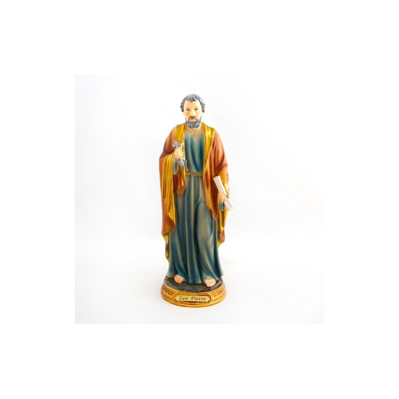 Statue de Saint Pierre en résine. 20 cm
