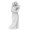 Statue Couple stylisée blanche 20cm résine