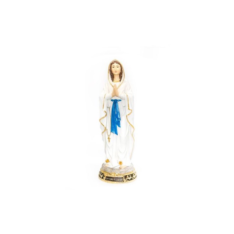 Standbeeld van Onze Lieve Vrouw van Lourdes in hars. 60 cm