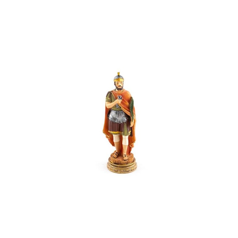 Standbeeld van Sint-Donat in hars. 15 cm