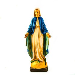 Standbeeld van de wonderbaarlijke maagd in hars. 65 cm